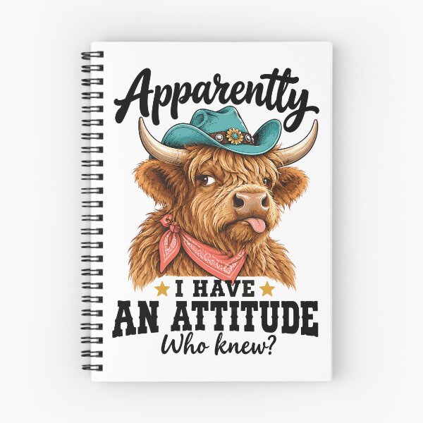 Item preview, Apparently I Have an Attitude Funny Highland Cow designed and sold by roni-harbor.