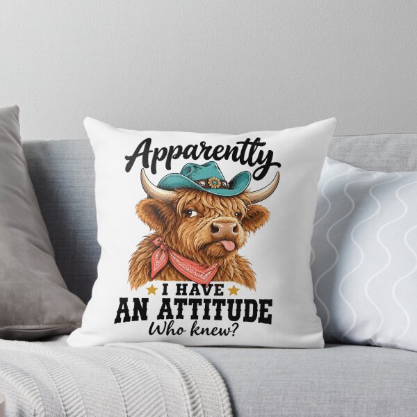 Item preview, Apparently I Have an Attitude Funny Highland Cow designed and sold by roni-harbor.