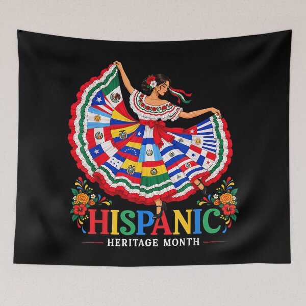 Item preview, Celebrate Hispanic Heritage Month Boho Floral Latino Women designed and sold by DunciOcukino.