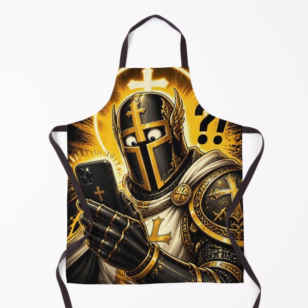 Item preview, Medieval Templar Knight Surprised Smartphone Illustration Print designed and sold by GrinGalore.