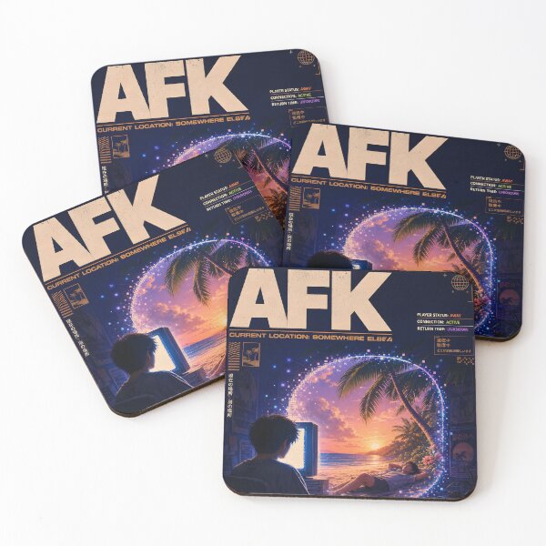 Item preview, AFK – Y2K Gaming Current Location Somewhere Else designed and sold by Echo Trend Prints.