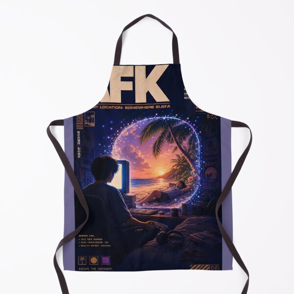 Item preview, AFK – Y2K Gaming Current Location Somewhere Else designed and sold by Echo Trend Prints.