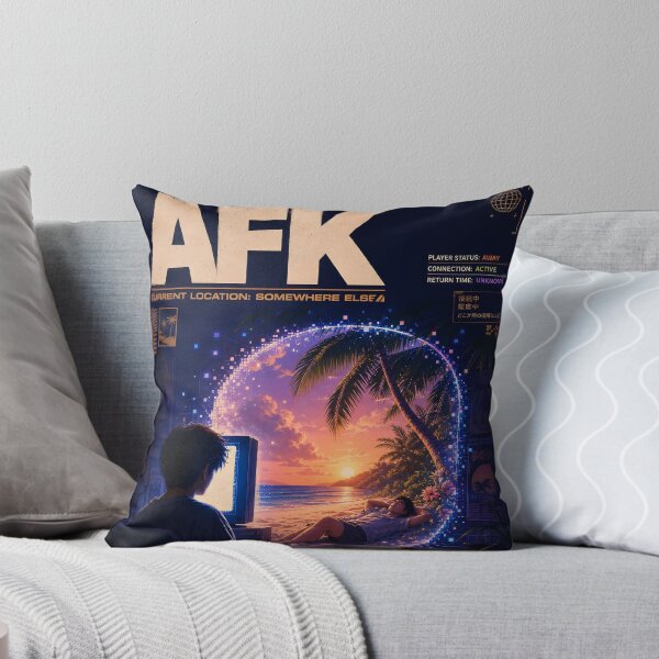 Item preview, AFK – Y2K Gaming Current Location Somewhere Else designed and sold by Echo Trend Prints.