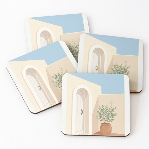 Item preview, Mediterranean Doorway Nook | Minimalist Architecture Print designed and sold by Zaramodo.