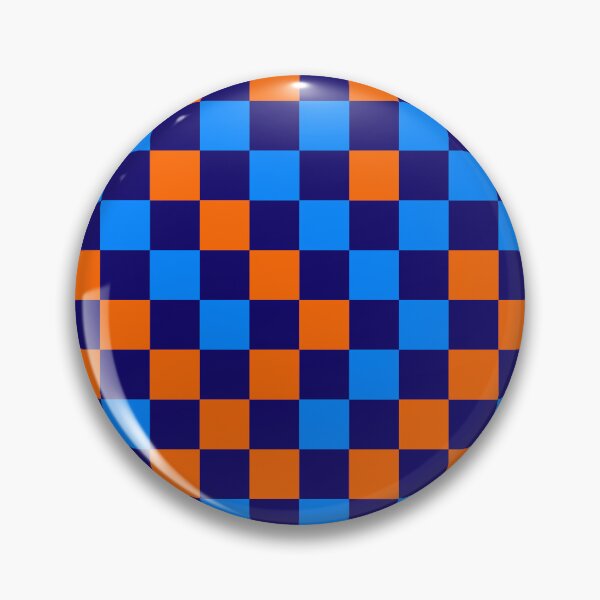 Item preview, Orange And Blue On Navy Blue Checkered  Design   designed and sold by PatternTitan.