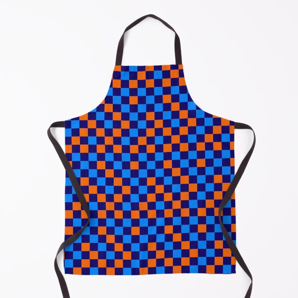 Item preview, Orange And Blue On Navy Blue Checkered  Design   designed and sold by PatternTitan.