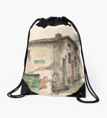 Casa frente a La Cueva Drawstring Bag