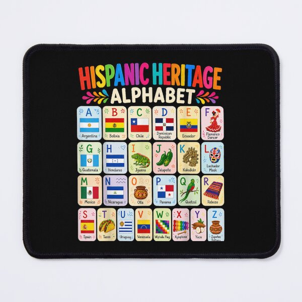 Item preview, Hispanic Heritage Month Alphabet Hispanic Latino Countries designed and sold by DunciOcukino.