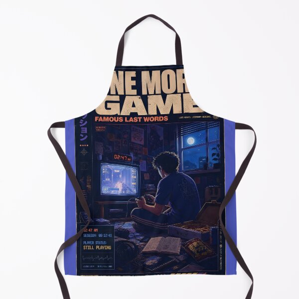 Item preview, One More Game – Retro Gaming Famous Last Words designed and sold by Echo Trend Prints.