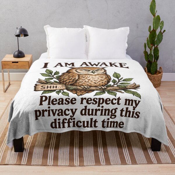 Item preview, I Am Awake, Please Respect My Privacy During This Difficult Time designed and sold by roni-harbor.