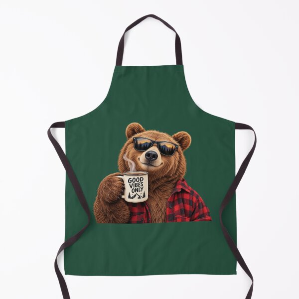 Item preview, Bear Good Vibes – Coffee & Mountain Outdoor Bear designed and sold by Sasas Design.
