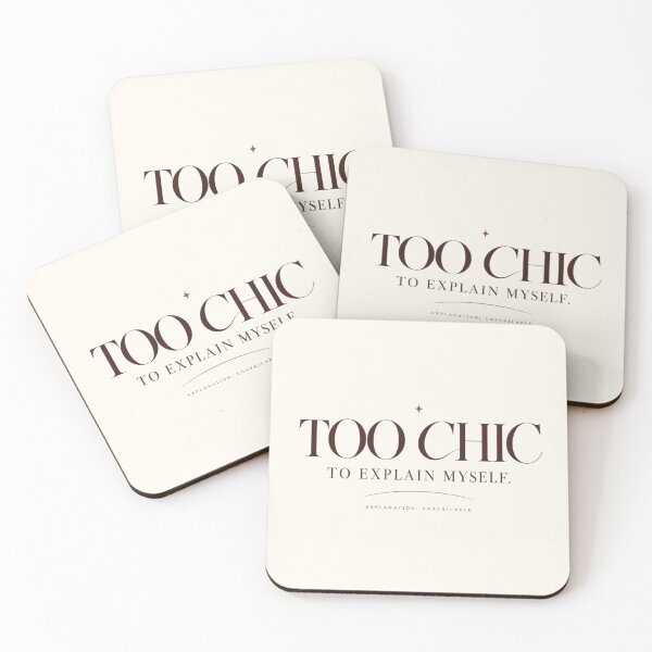 Item preview, Too Chic To Explain Myself | Deep Brown Serif & Sparkle Star Typography designed and sold by Sparkle First Co..
