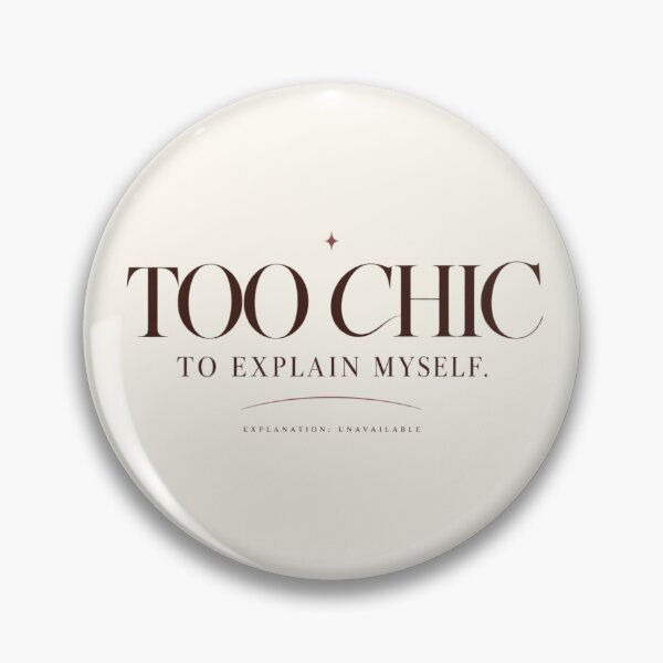 Item preview, Too Chic To Explain Myself | Deep Brown Serif & Sparkle Star Typography designed and sold by Sparkle First Co..