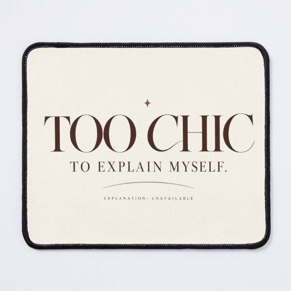 Item preview, Too Chic To Explain Myself | Deep Brown Serif & Sparkle Star Typography designed and sold by Sparkle First Co..