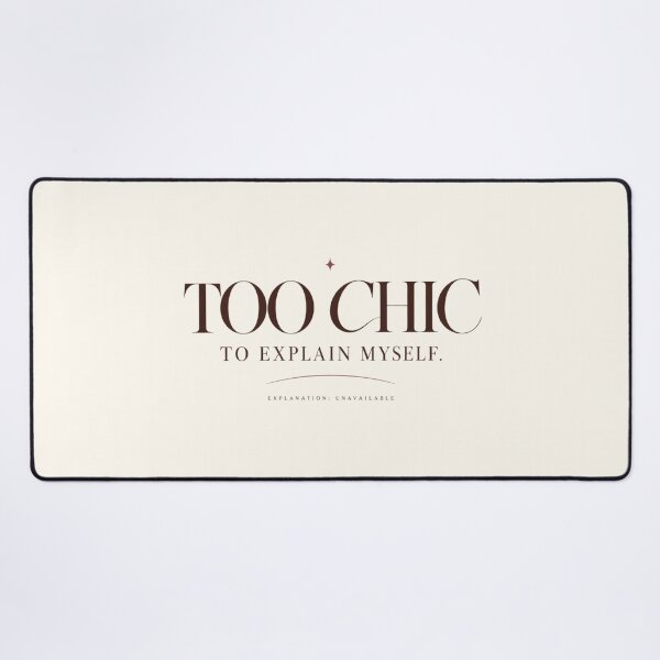 Item preview, Too Chic To Explain Myself | Deep Brown Serif & Sparkle Star Typography designed and sold by Sparkle First Co..