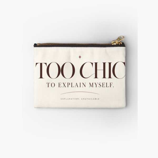 Item preview, Too Chic To Explain Myself | Deep Brown Serif & Sparkle Star Typography designed and sold by Sparkle First Co..