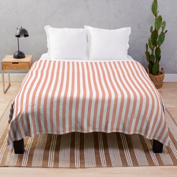 Item preview, Coral pink and white vertical stripes designed and sold by Karf ..