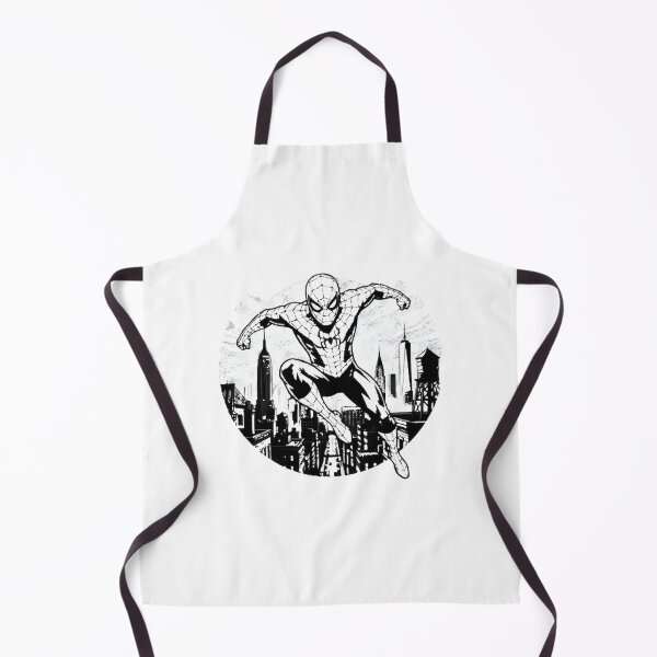 Item preview, Black Suit Spider Swinging Through the City Skyline Artwork designed and sold by Stitchi Way.