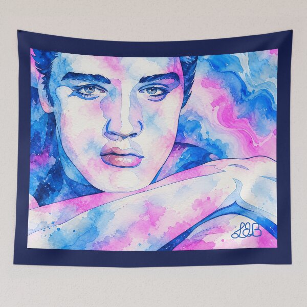 Item preview, My Elvis Presley Watercolor Painting  designed and sold by LuluLeb.