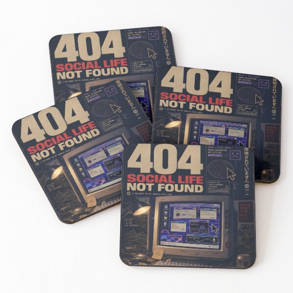 Item preview, 404 – Y2K Internet Social Life Not Found designed and sold by Echo Trend Prints.