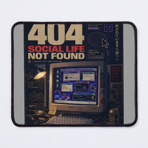Item preview, 404 – Y2K Internet Social Life Not Found designed and sold by Echo Trend Prints.