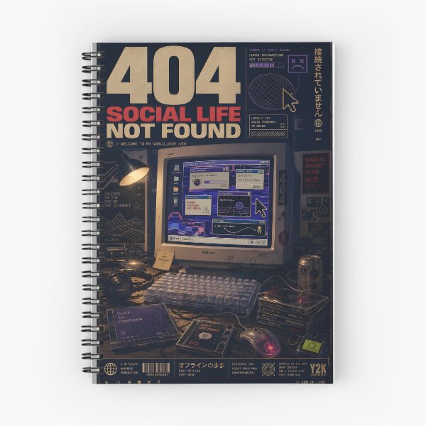 Item preview, 404 – Y2K Internet Social Life Not Found designed and sold by Echo Trend Prints.