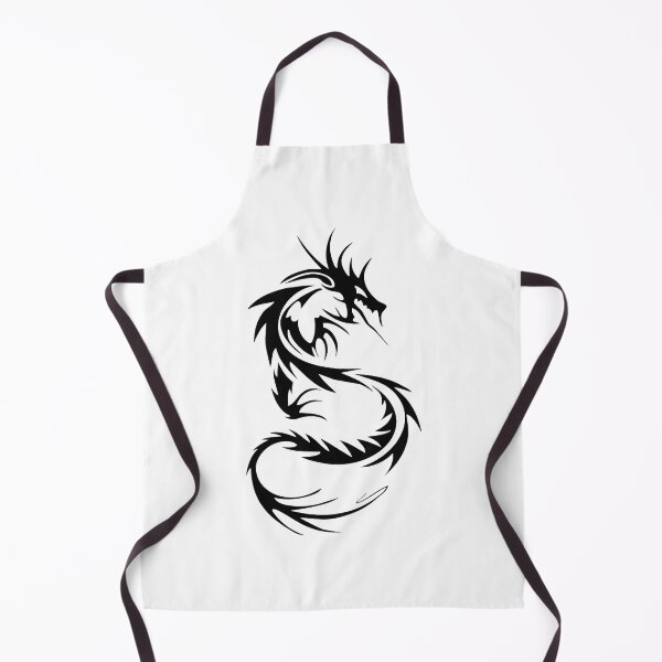 Item preview, Tribal Dragon Design with Bold Black Lines and Intricate Patterns designed and sold by laxxers.