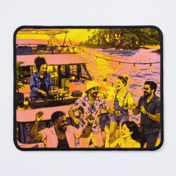 Item preview, Summer Boat Party DJ Sunset Festival Vaporwave designed and sold by Edwere.