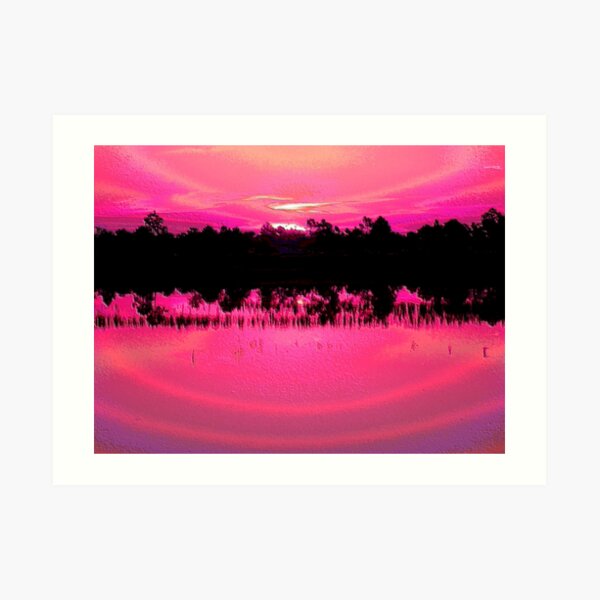 Hot Pink Sunset Art Print