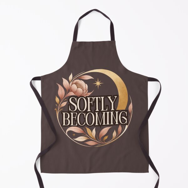 Item preview, Softly Becoming – Feminine Growth & Self Love Quote designed and sold by CosmicQuietStudio.