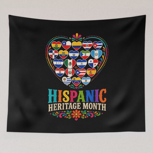 Item preview, Hispanic Heritage Month Hispanic Latino Countries Hearts designed and sold by DunciOcukino.