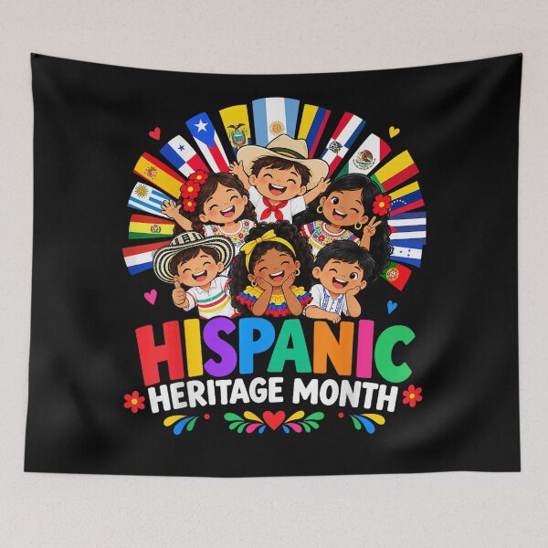 Item preview, Hispanic Heritage Month Latino Countries Flags Boy Girl Kids designed and sold by DunciOcukino.