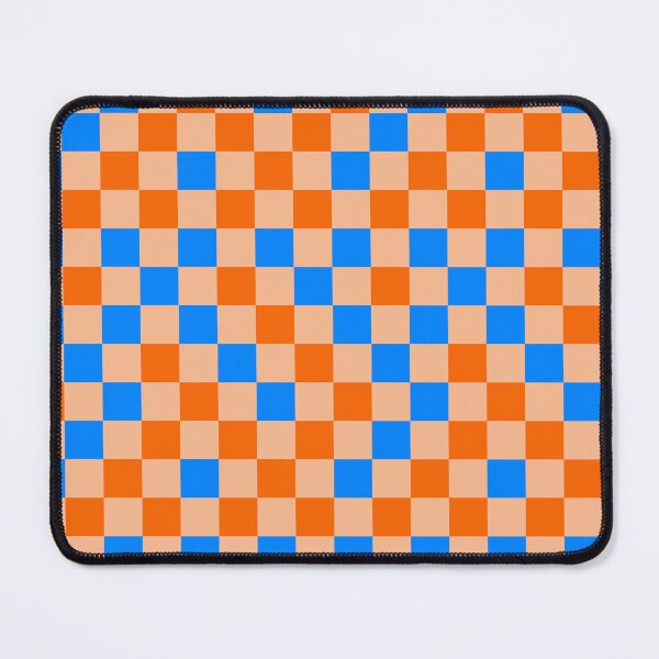 Item preview, Orange And Blue On Orange Checkered Design designed and sold by PatternTitan.