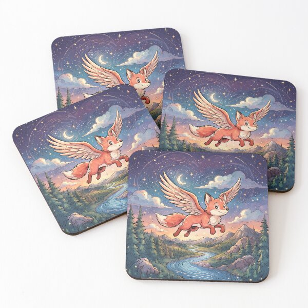 Item preview, Cute Funny Flying Red Fox With Wings designed and sold by Home Decor Art.
