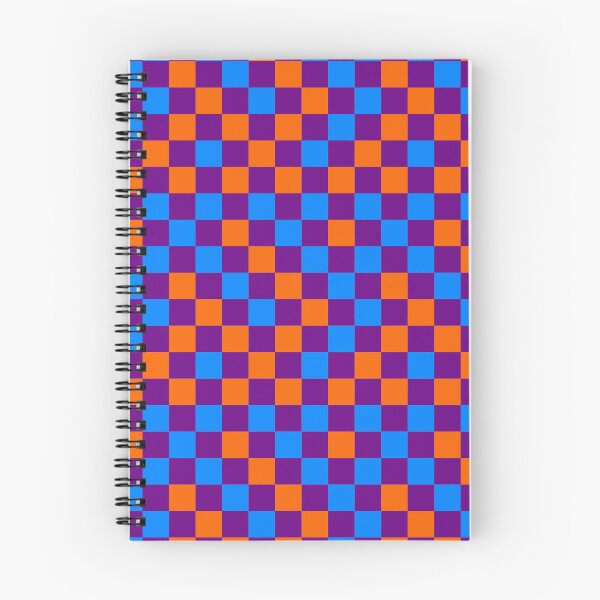Item preview, Orange And Blue On Purple Checkered  Design   designed and sold by PatternTitan.