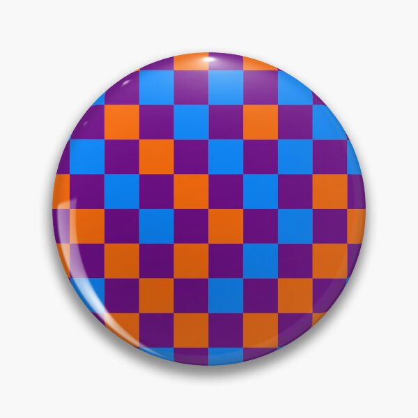 Item preview, Orange And Blue On Purple Checkered  Design   designed and sold by PatternTitan.