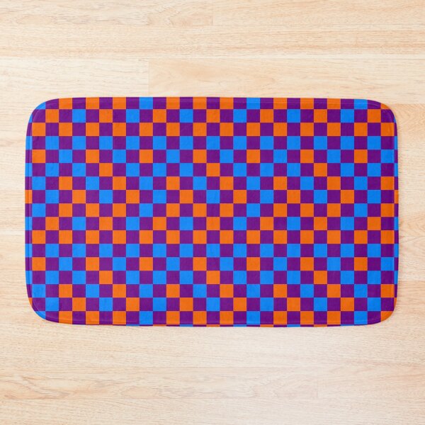 Item preview, Orange And Blue On Purple Checkered  Design   designed and sold by PatternTitan.