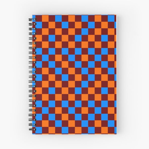 Item preview, Orange And Blue On Red Checkered  Design   designed and sold by PatternTitan.