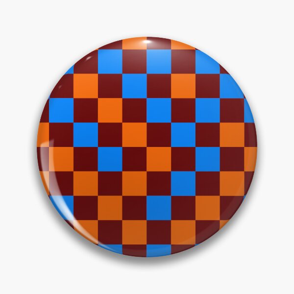 Item preview, Orange And Blue On Red Checkered  Design   designed and sold by PatternTitan.