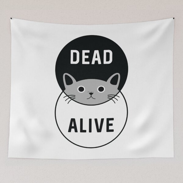 Item preview, schrodinger's cat dead or alive! designed and sold by Ferrerousseau.