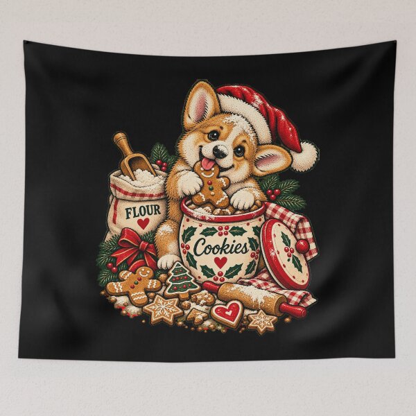 Item preview, Short Legs, Big Holiday Cheer — Christmas Corgi Illustration designed and sold by Crystal-Tree.