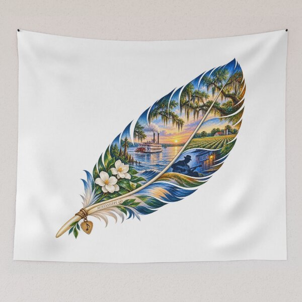 Item preview, Mississippi River Soul Feather designed and sold by Whimspired By Paxx.