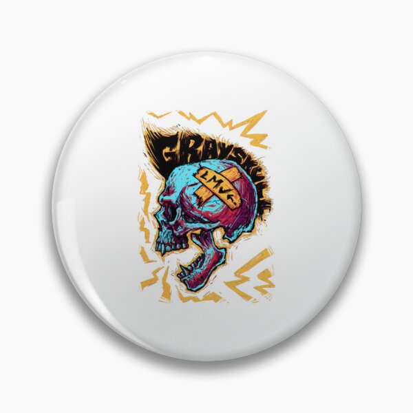 Item preview, screaming punk skull rock designed and sold by Ferrerousseau.