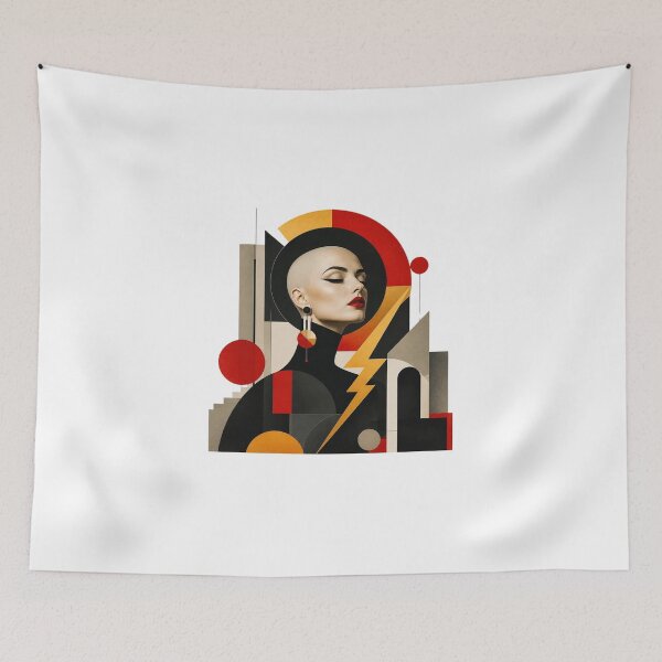 Item preview, ArtGeometricModernistWomanPortrait designed and sold by Artrendzs.