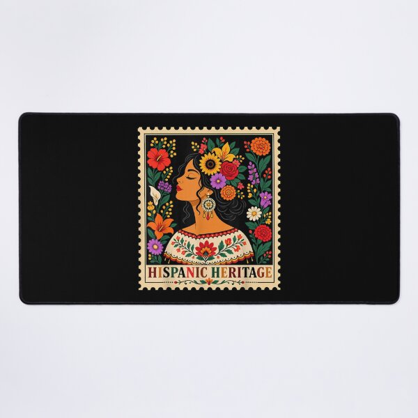 Item preview, Hispanic Heritage Month Flowers Stamp Latin American Women designed and sold by DunciOcukino.