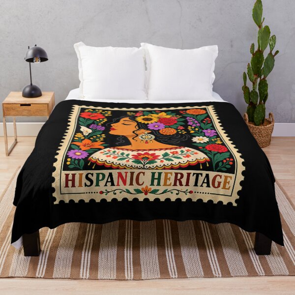 Item preview, Hispanic Heritage Month Flowers Stamp Latin American Women designed and sold by DunciOcukino.