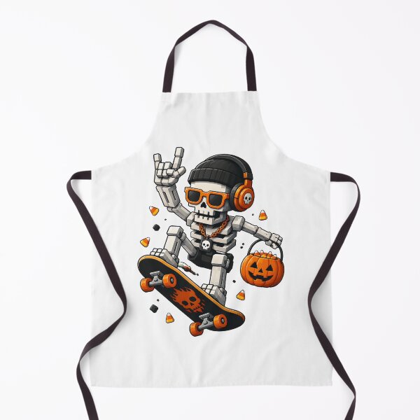Item preview, Pixel Skeleton Skateboarding Halloween Fun designed and sold by Dmo3HarkoArt.