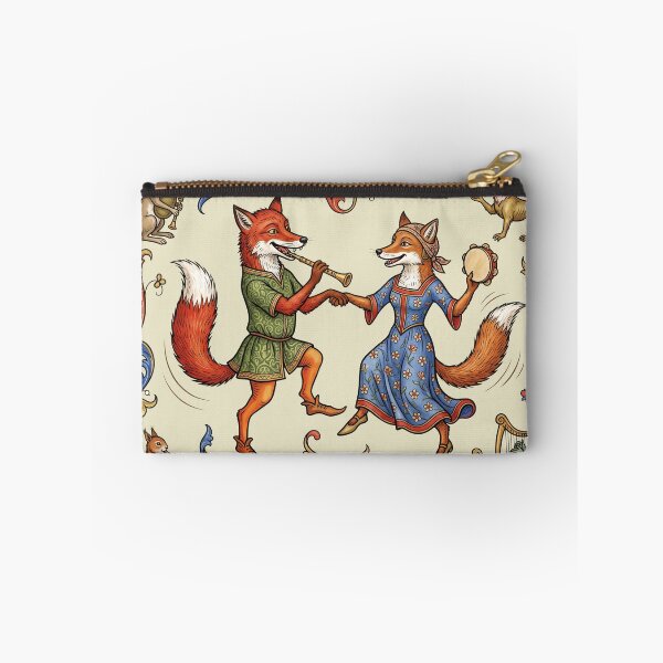 Item preview, The Alchemical Waltz: Medieval Fox and Vixen Folk Art Print designed and sold by FreiherrPK.
