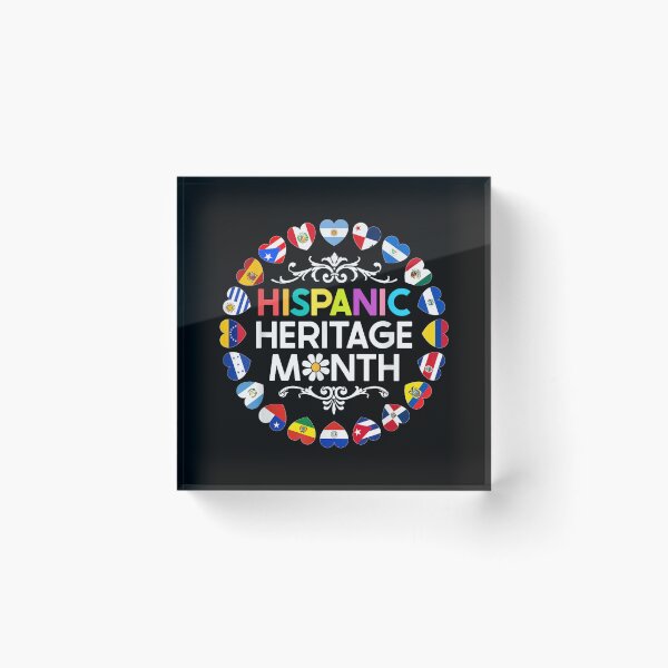 Item preview, National Hispanic Heritage Month All Countries Flags Hearts designed and sold by DunciOcukino.