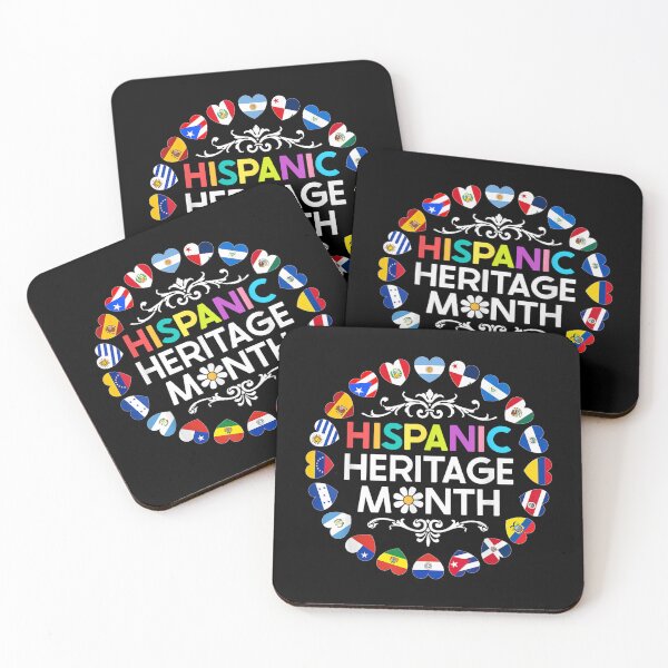 Item preview, National Hispanic Heritage Month All Countries Flags Hearts designed and sold by DunciOcukino.